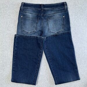 EverFlex Mid-Rise Flare Jeans Dark Wash Blue Denim Stretch Pants Womens 8 Long